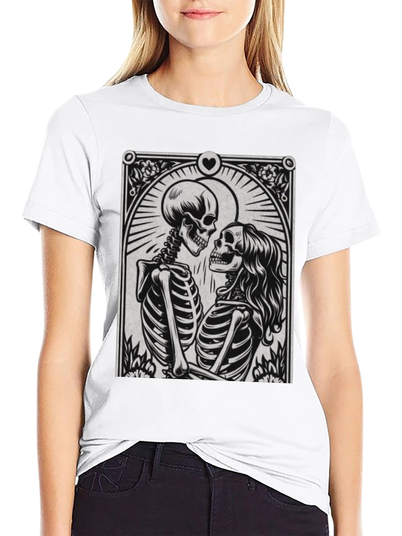 Skeleton Love T-Shirt - Gothic Romance Tee