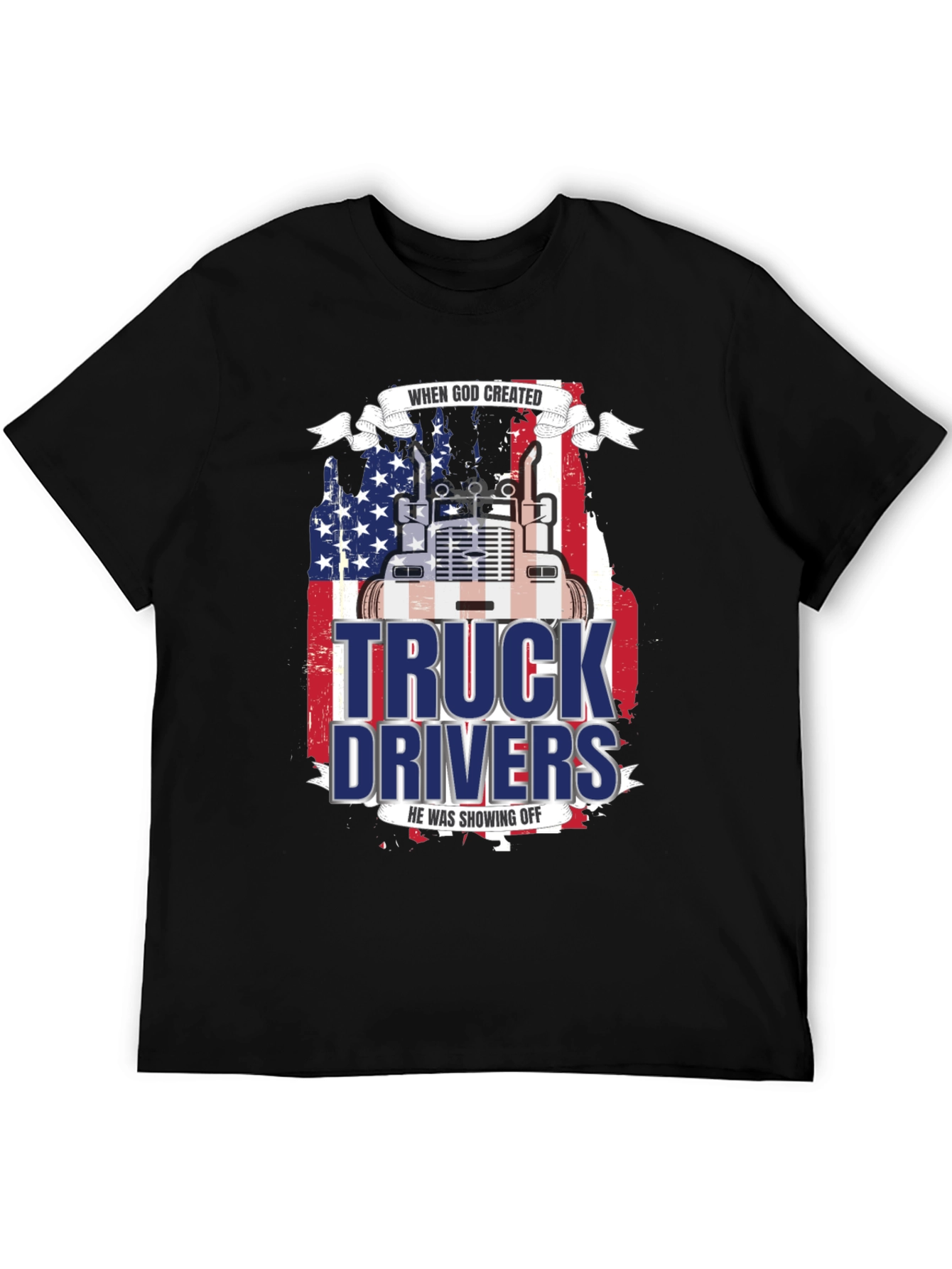 Trucker Pride T-Shirt - God Created Truck Drivers