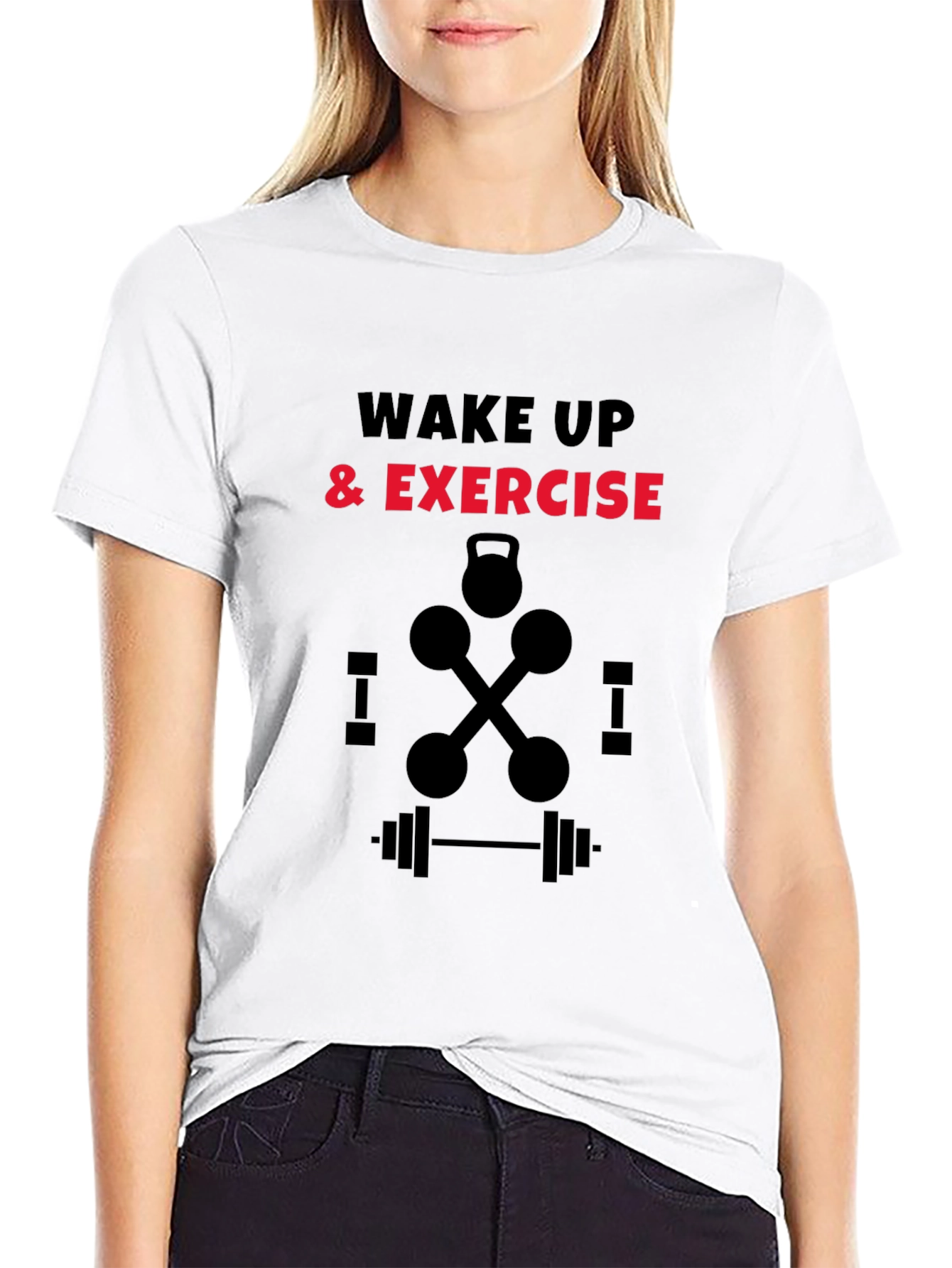 Wake Up & Exercise Graphic Tee - Fitness Motivation