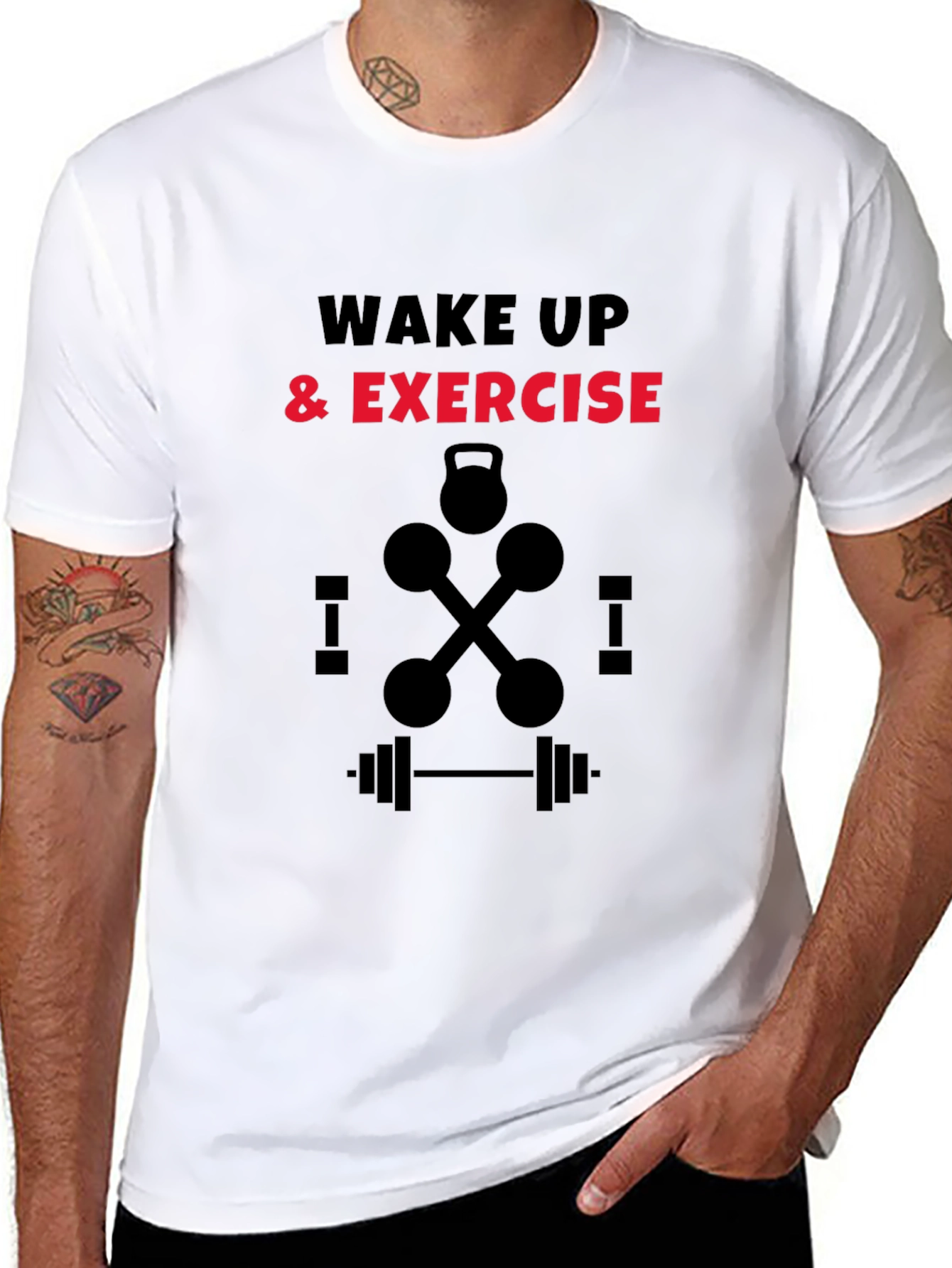 Wake Up & Exercise Graphic Tee - Fitness Motivation