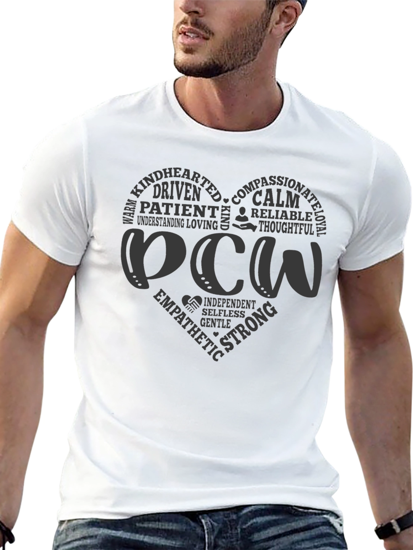 PCW Heart Graphic Black T-Shirt
