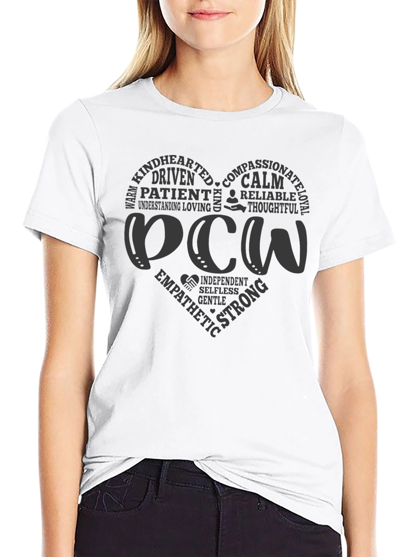 PCW Heart Graphic Black T-Shirt