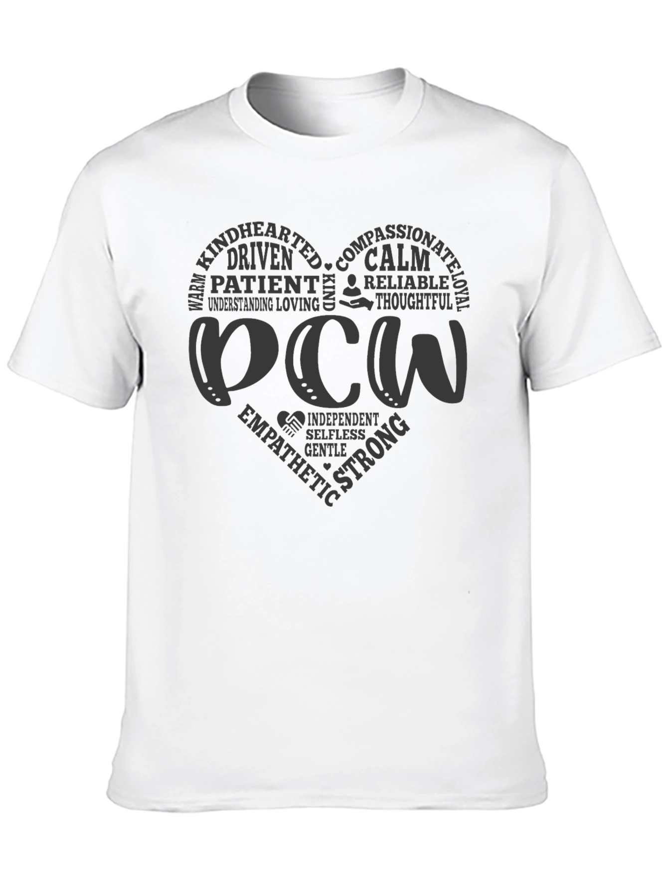 PCW Heart Graphic Black T-Shirt