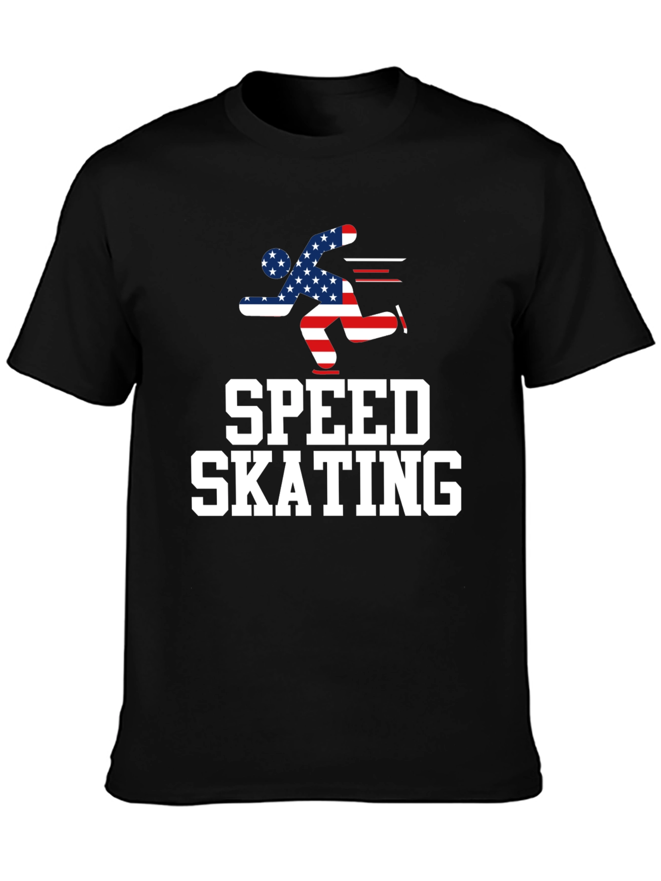 Speed Skating USA Flag T-Shirt