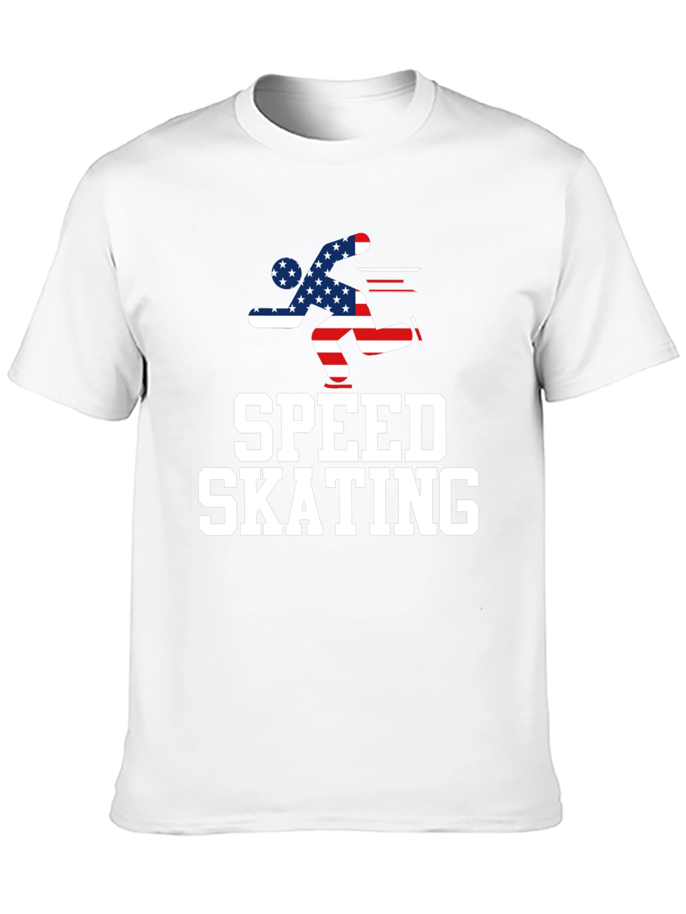 Speed Skating USA Flag T-Shirt