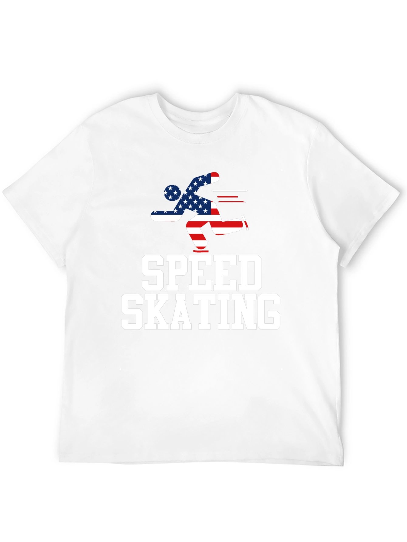 Speed Skating USA Flag T-Shirt