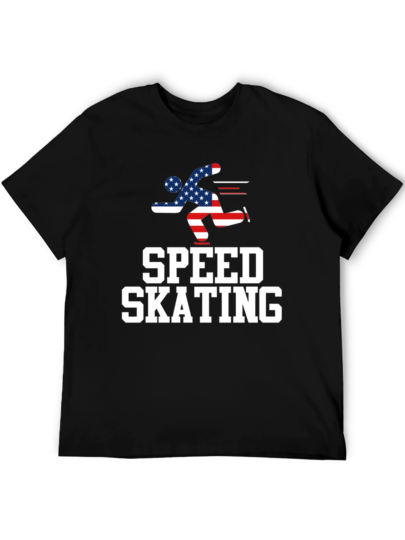 Speed Skating USA Flag T-Shirt