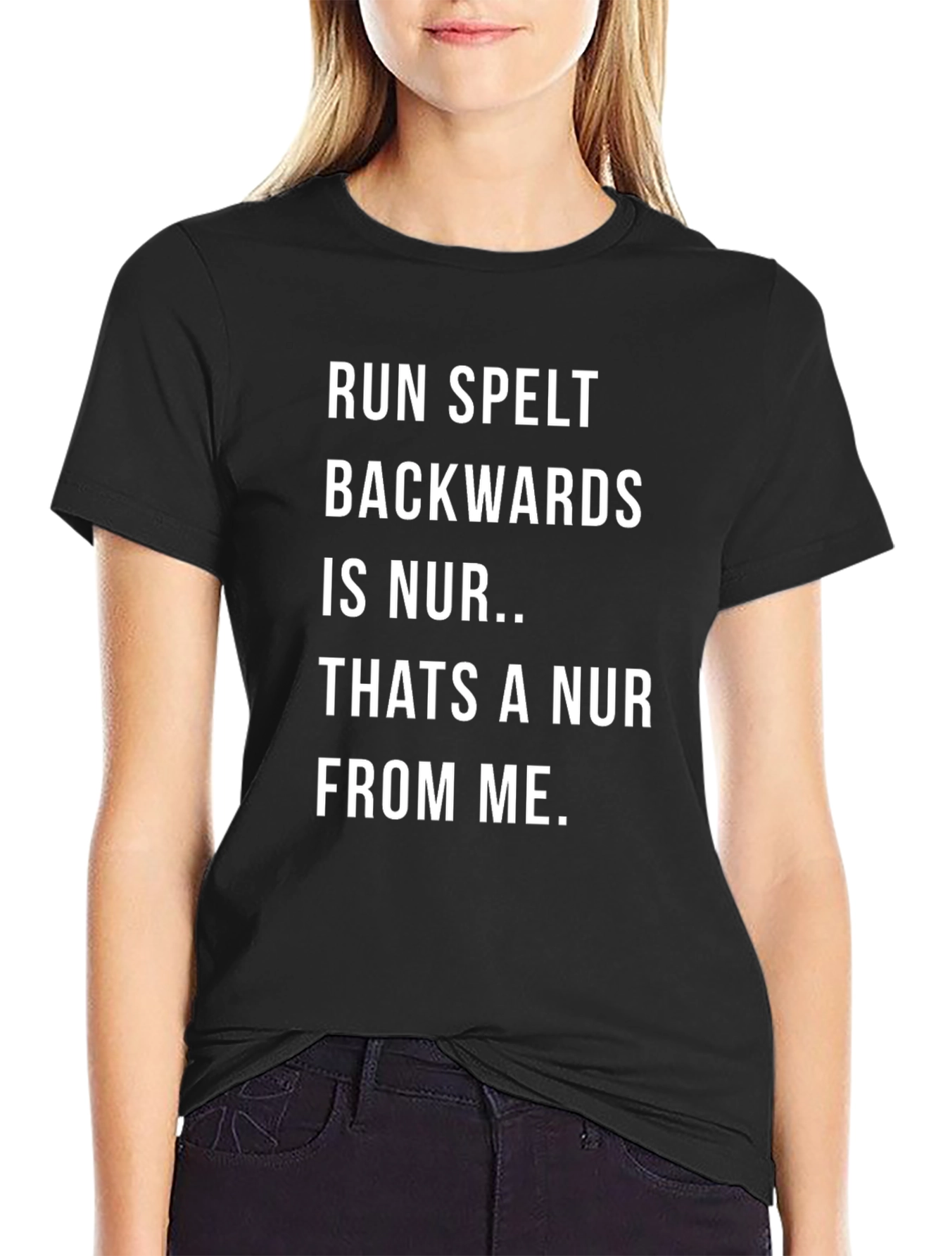 Funny Nurse Spelt Backwards T-Shirt