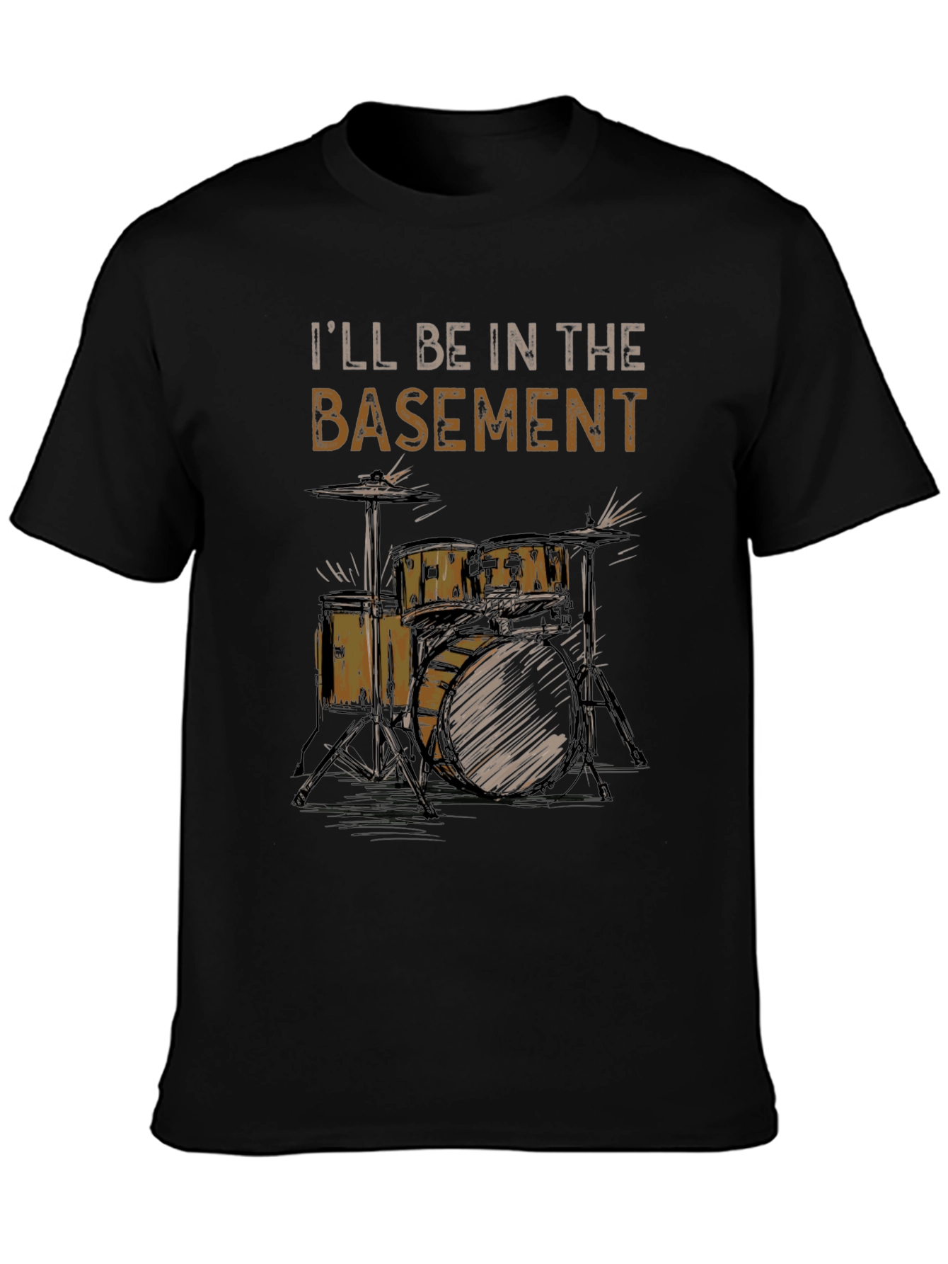Basement Drummer T-Shirt - Music Lovers Tee