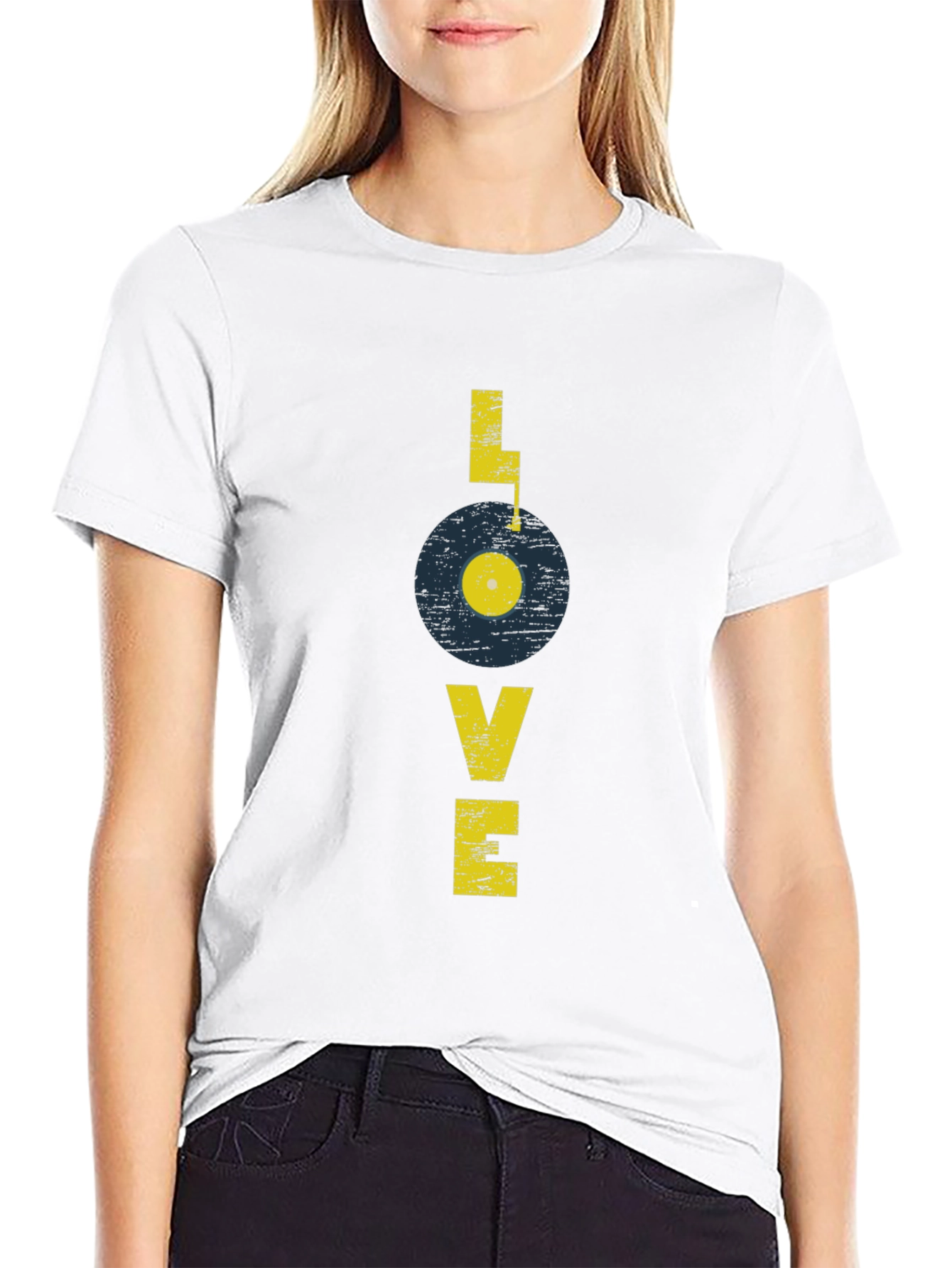 Retro Record Love Graphic Tee