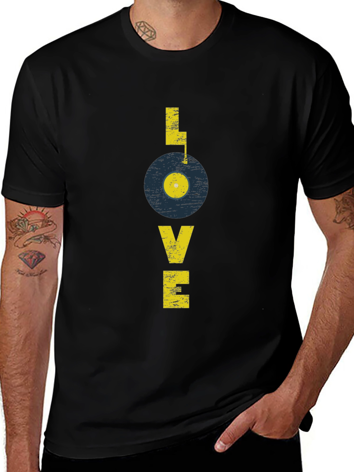 Retro Record Love Graphic Tee