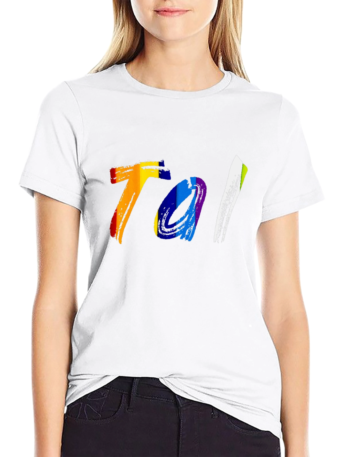 Rainbow Tal Graphic Tee - Bold Style
