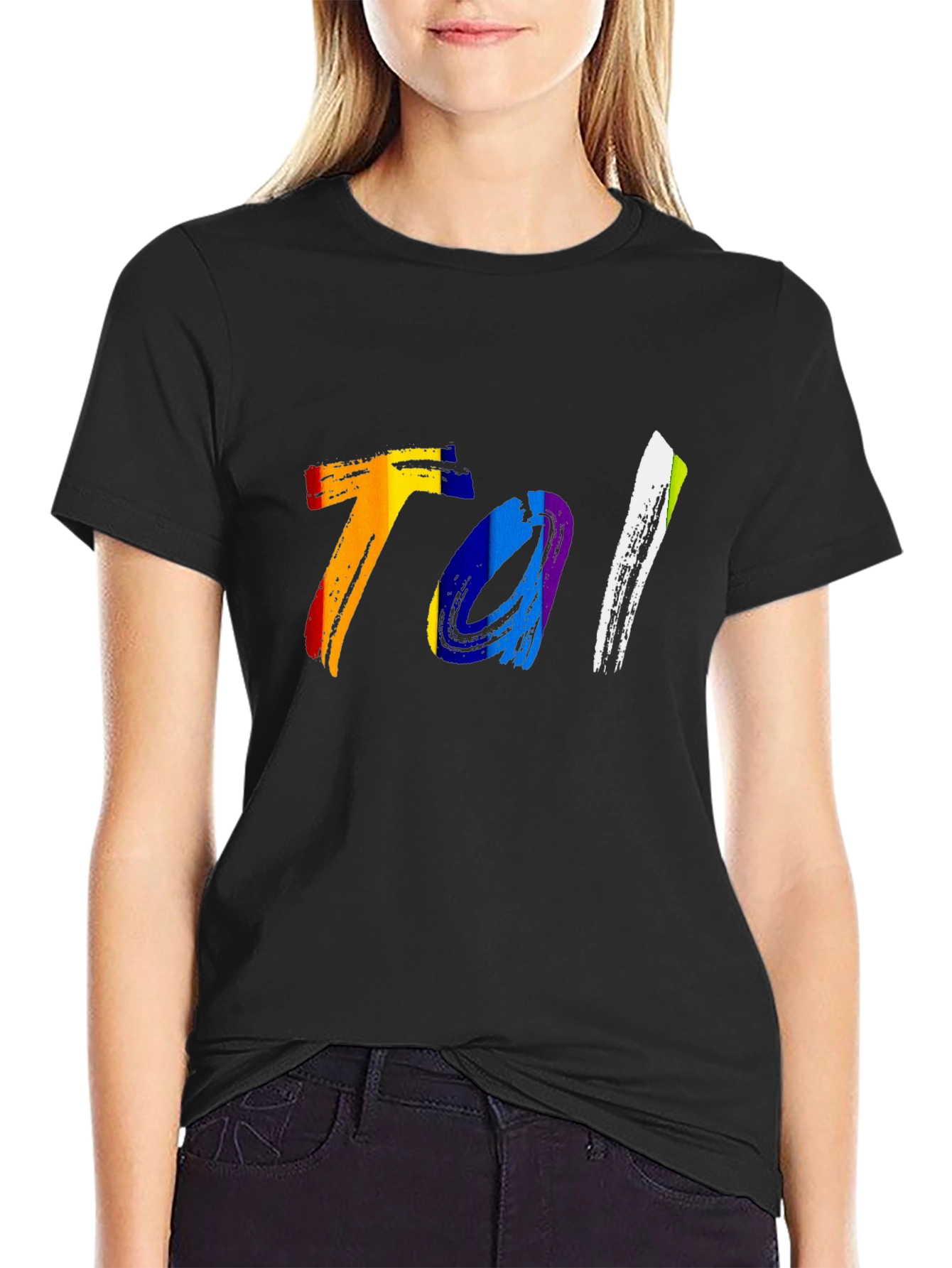 Rainbow Tal Graphic Tee - Bold Style
