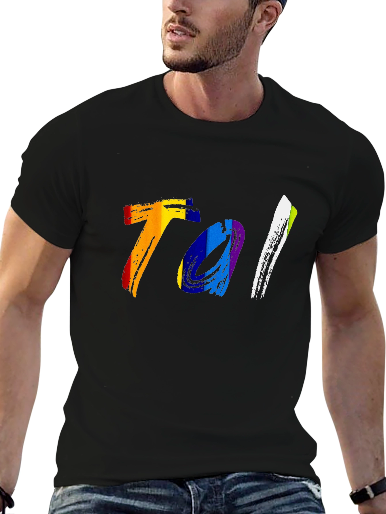 Rainbow Tal Graphic Tee - Bold Style