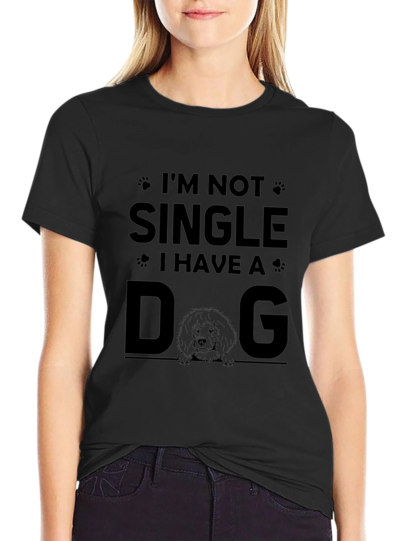 Im Not Single I Have A Dog Graphic Tee
