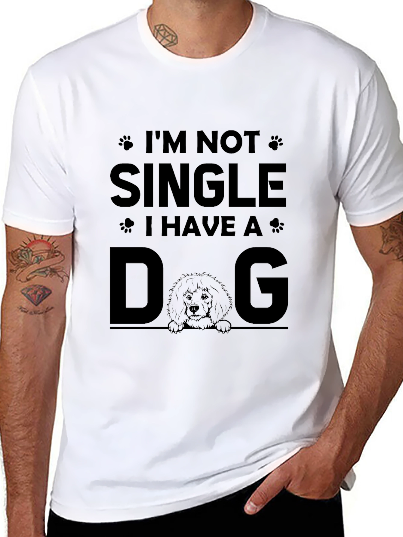 Im Not Single I Have A Dog Graphic Tee