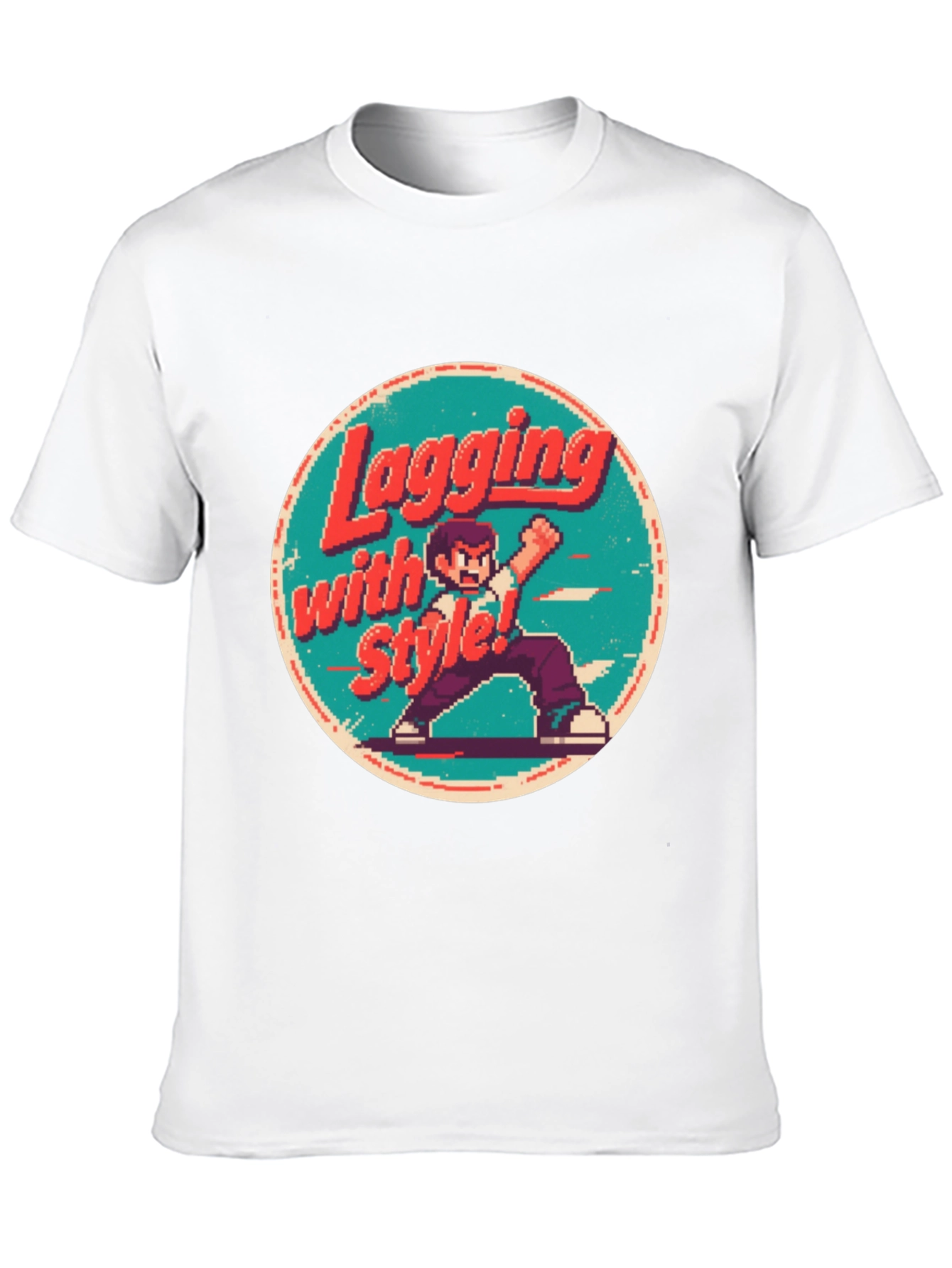 Retro Gaming Style T-Shirt - Lagging with Style