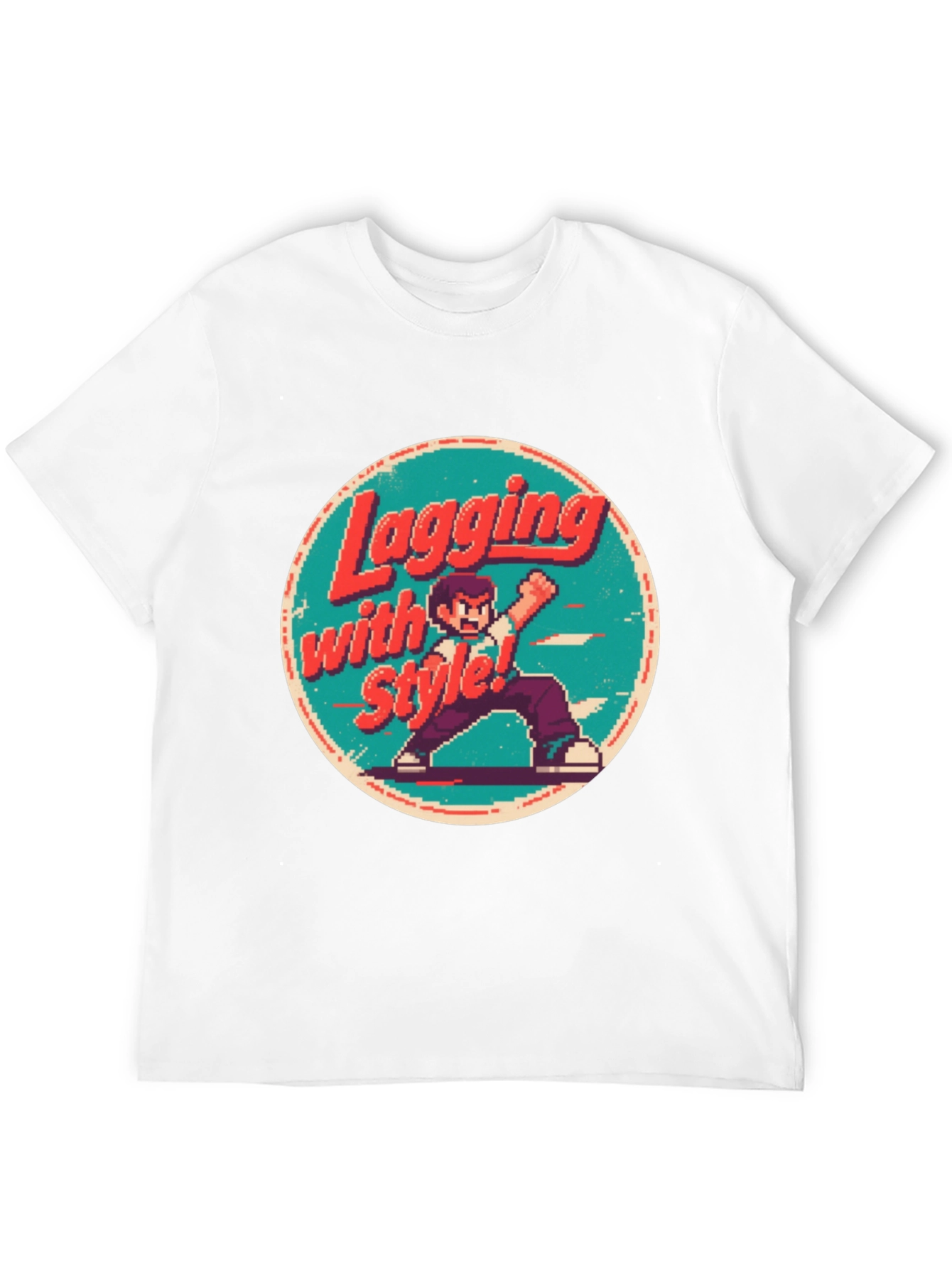 Retro Gaming Style T-Shirt - Lagging with Style