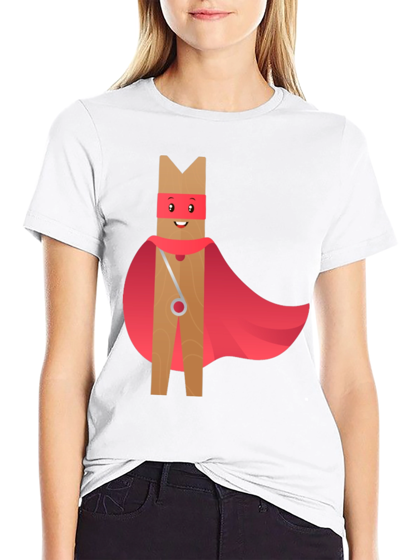 Clothespin Superhero Graphic Tee