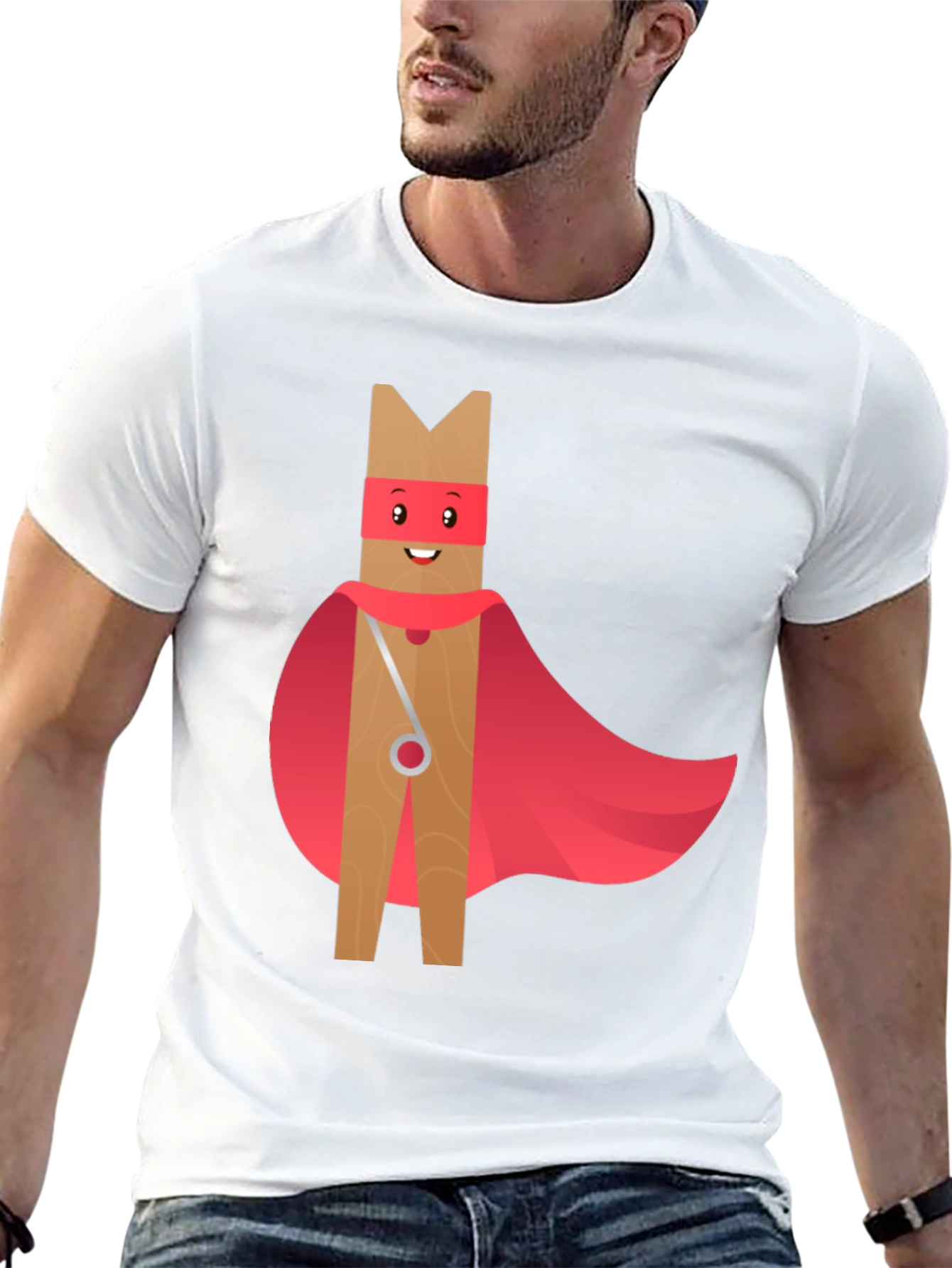 Clothespin Superhero Graphic Tee