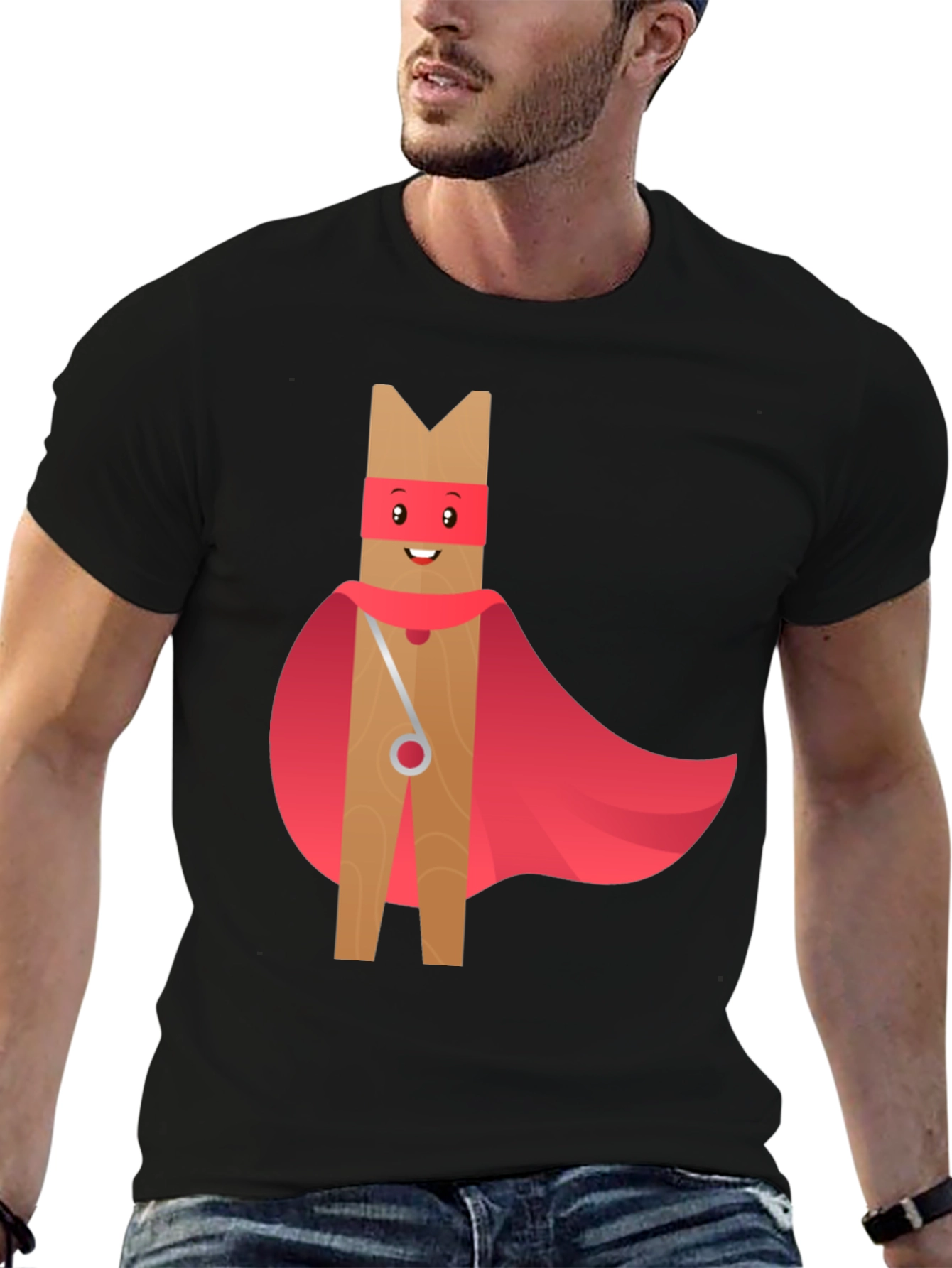 Clothespin Superhero Graphic Tee