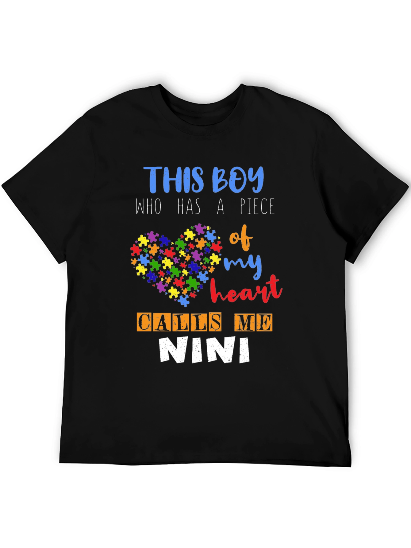 Autism Awareness T-Shirt - This Boy Calls Me Nini