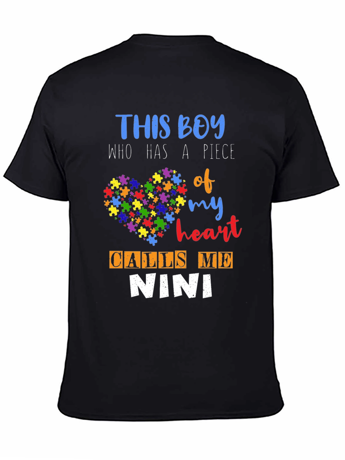 Autism Awareness T-Shirt - This Boy Calls Me Nini