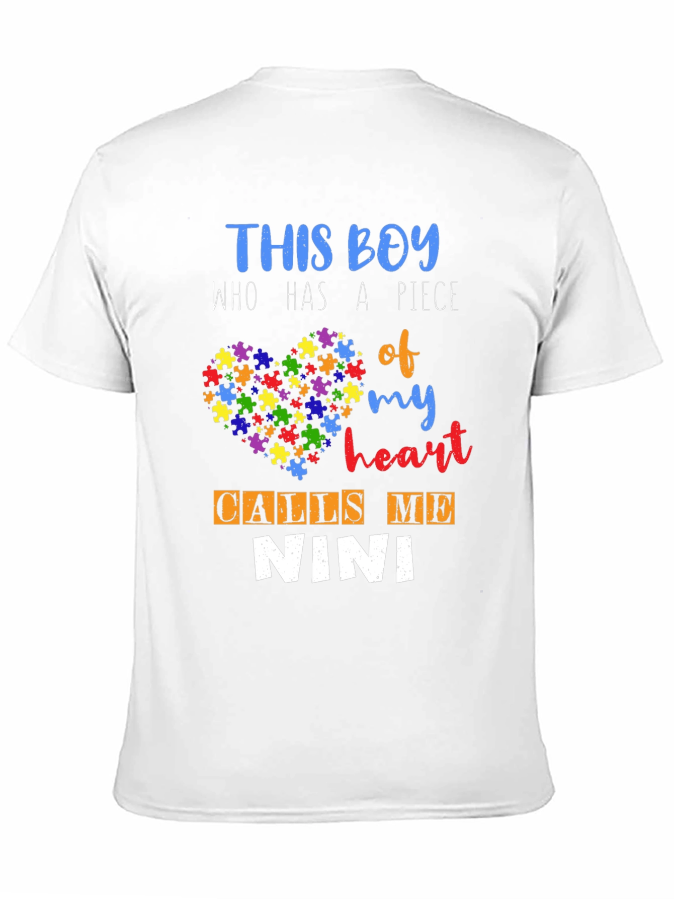 Autism Awareness T-Shirt - This Boy Calls Me Nini