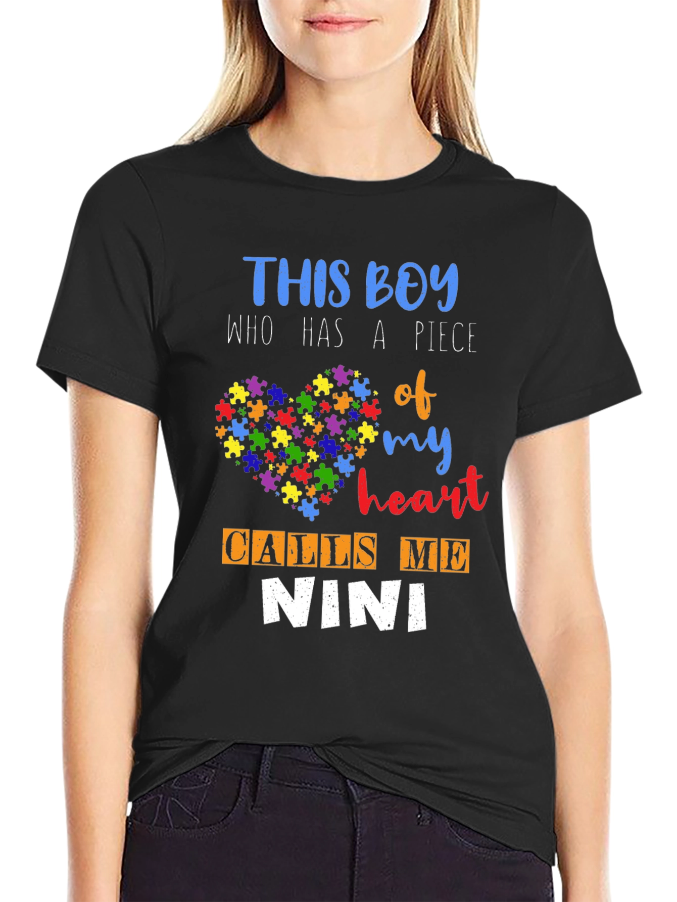 Autism Awareness T-Shirt - This Boy Calls Me Nini