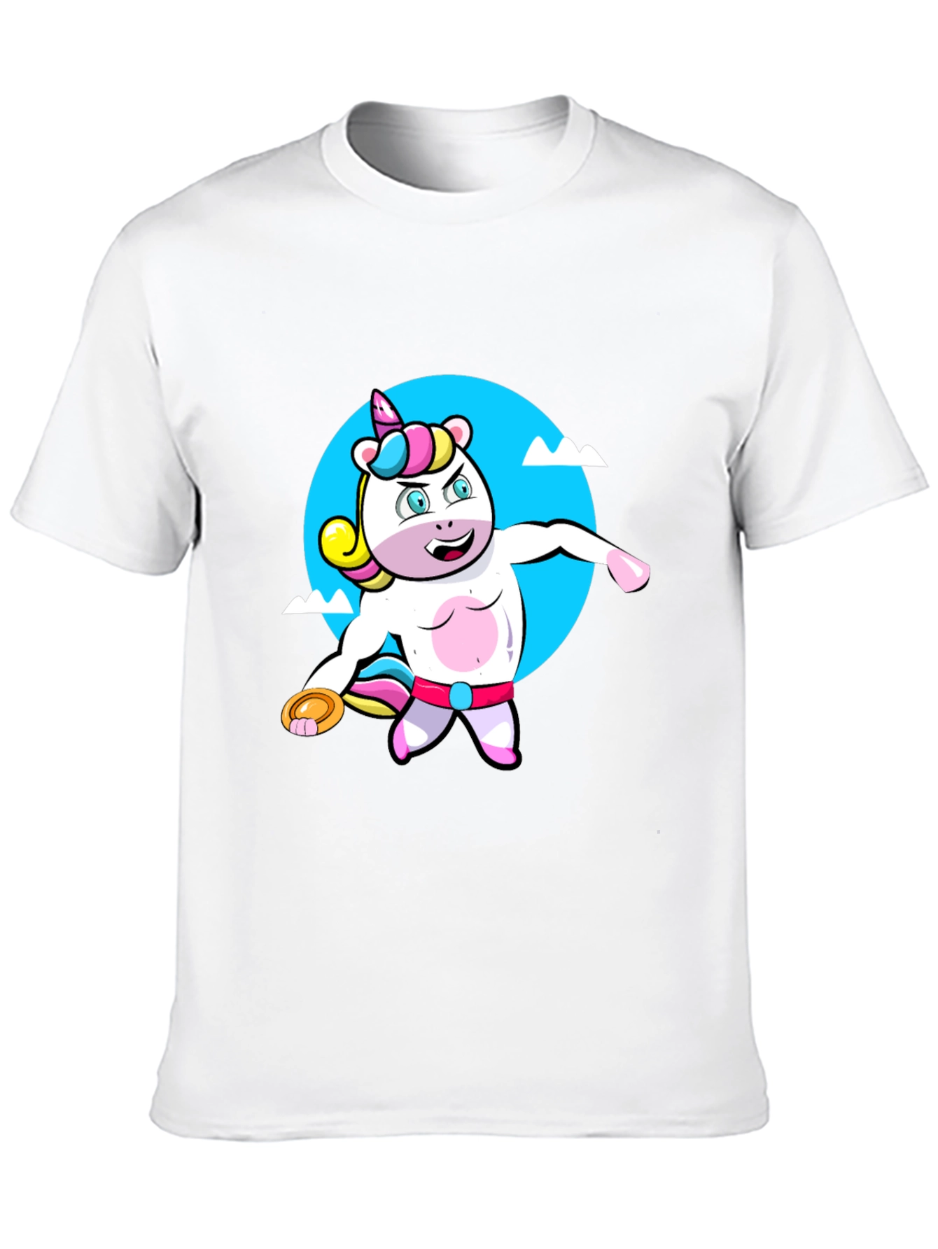 Unicorn Throwing Disc Black T-Shirt