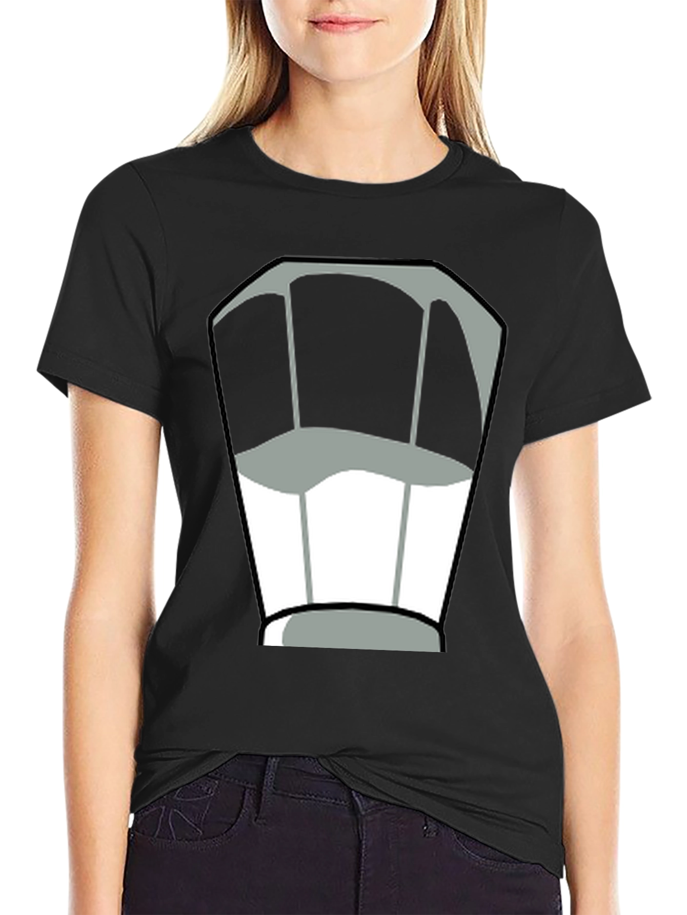 Chef Hat Graphic Tee - Black Cotton T-Shirt