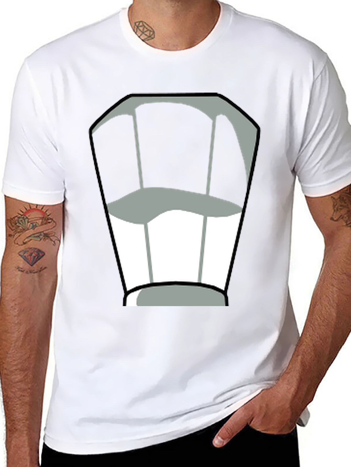 Chef Hat Graphic Tee - Black Cotton T-Shirt