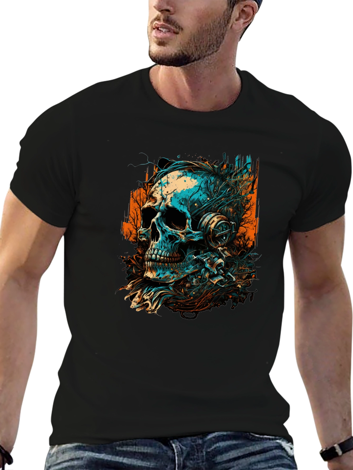 Skull Graphic Tee - Edgy Streetwear