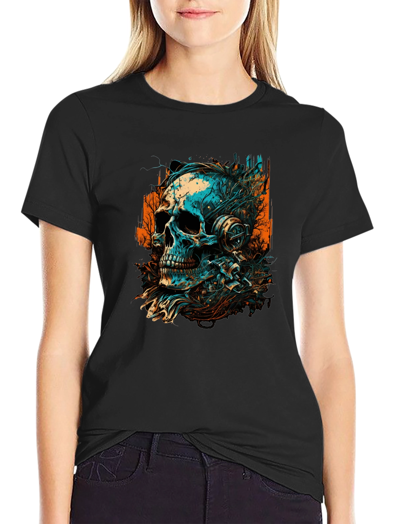 Skull Graphic Tee - Edgy Streetwear