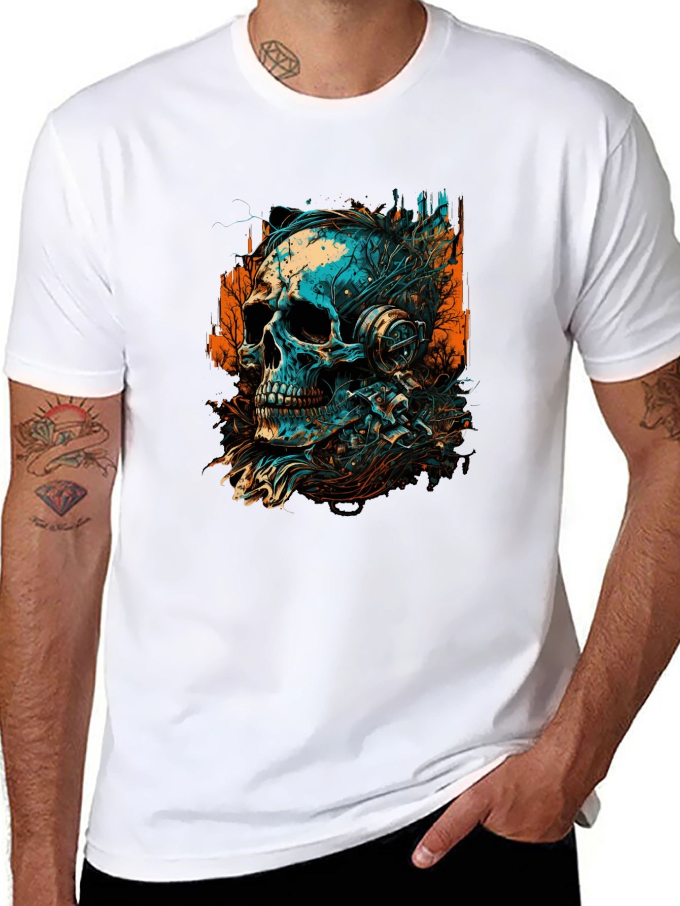 Skull Graphic Tee - Edgy Streetwear