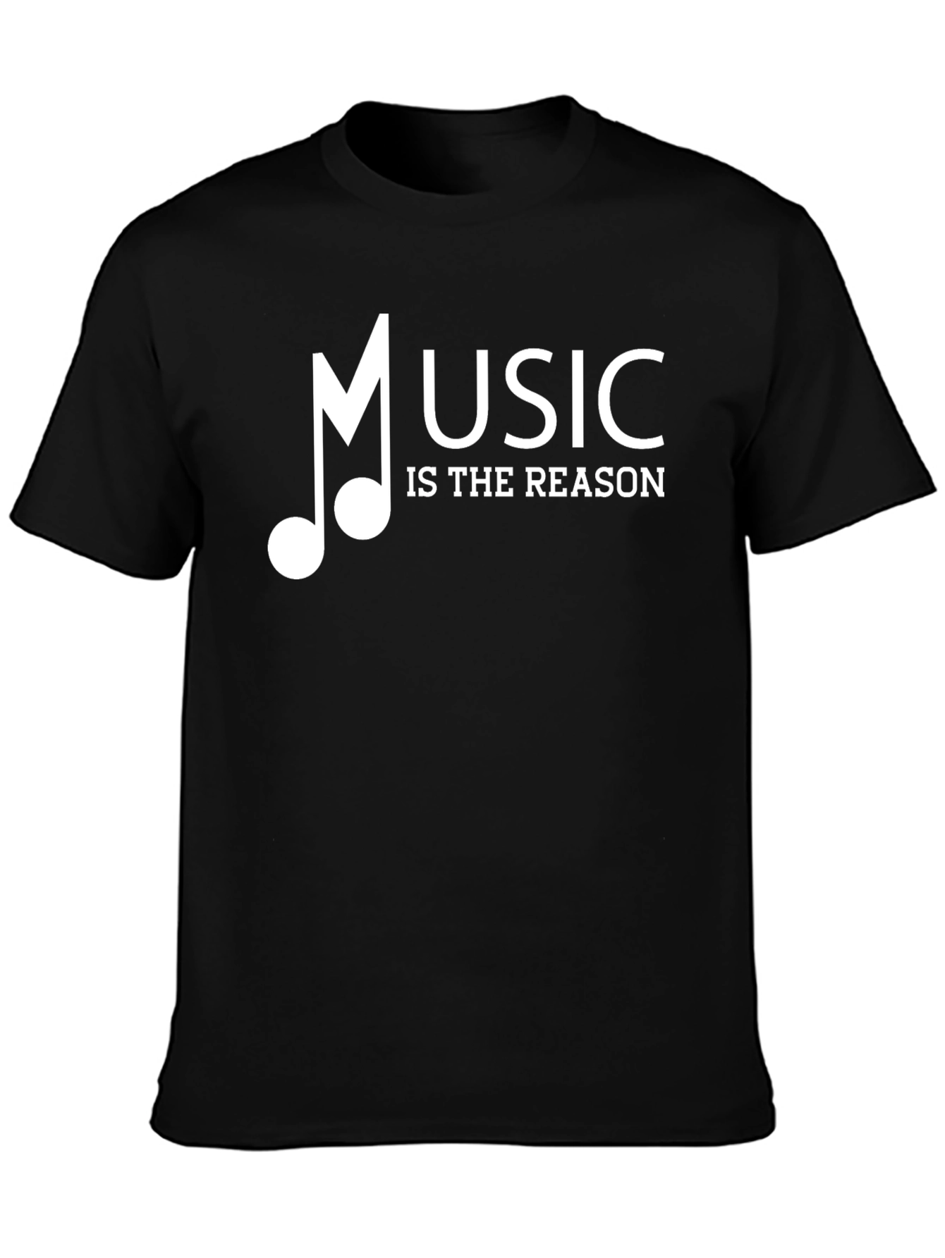 Music is The Reason Graphic Black T-Shirt