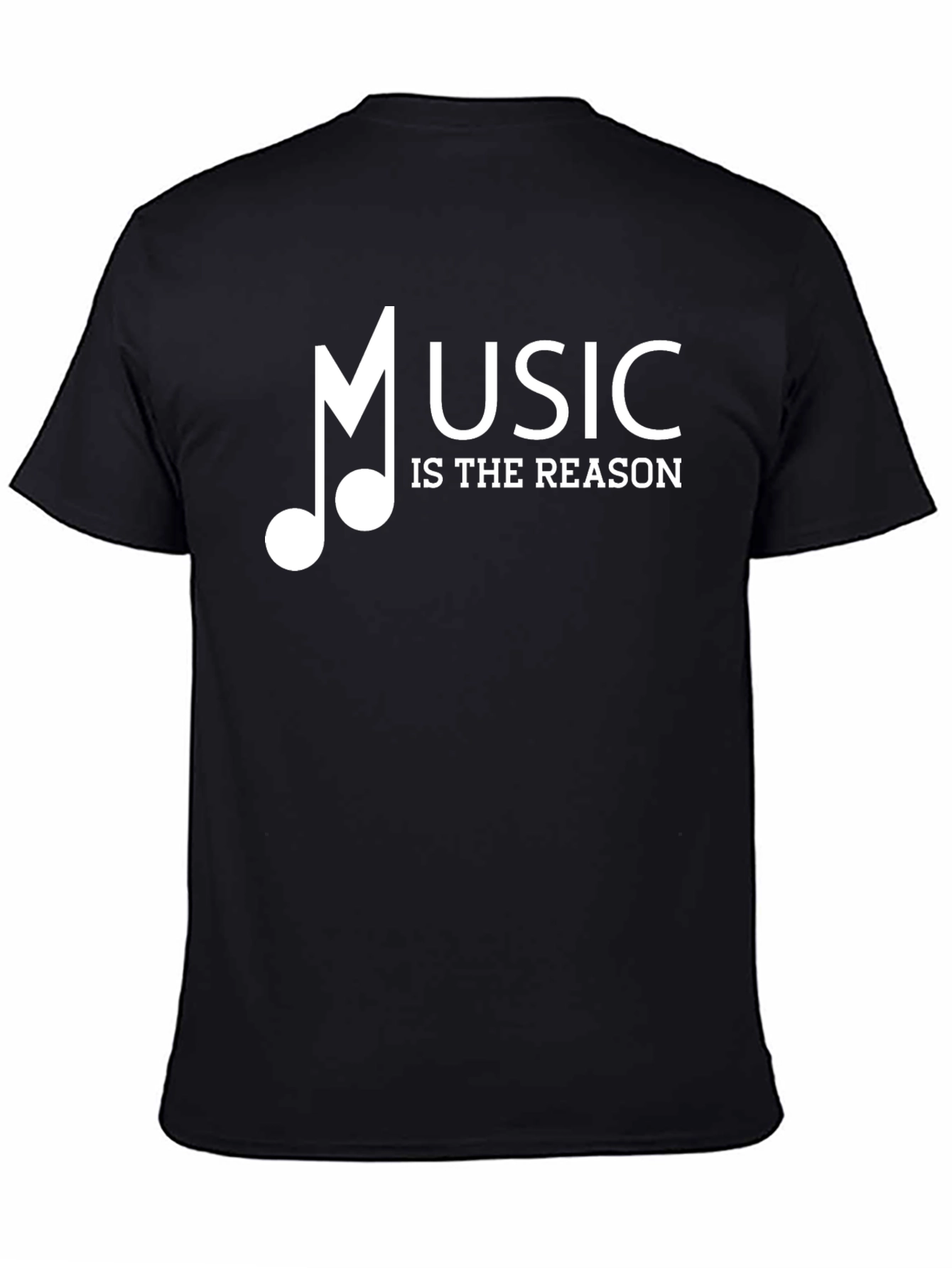 Music is The Reason Graphic Black T-Shirt