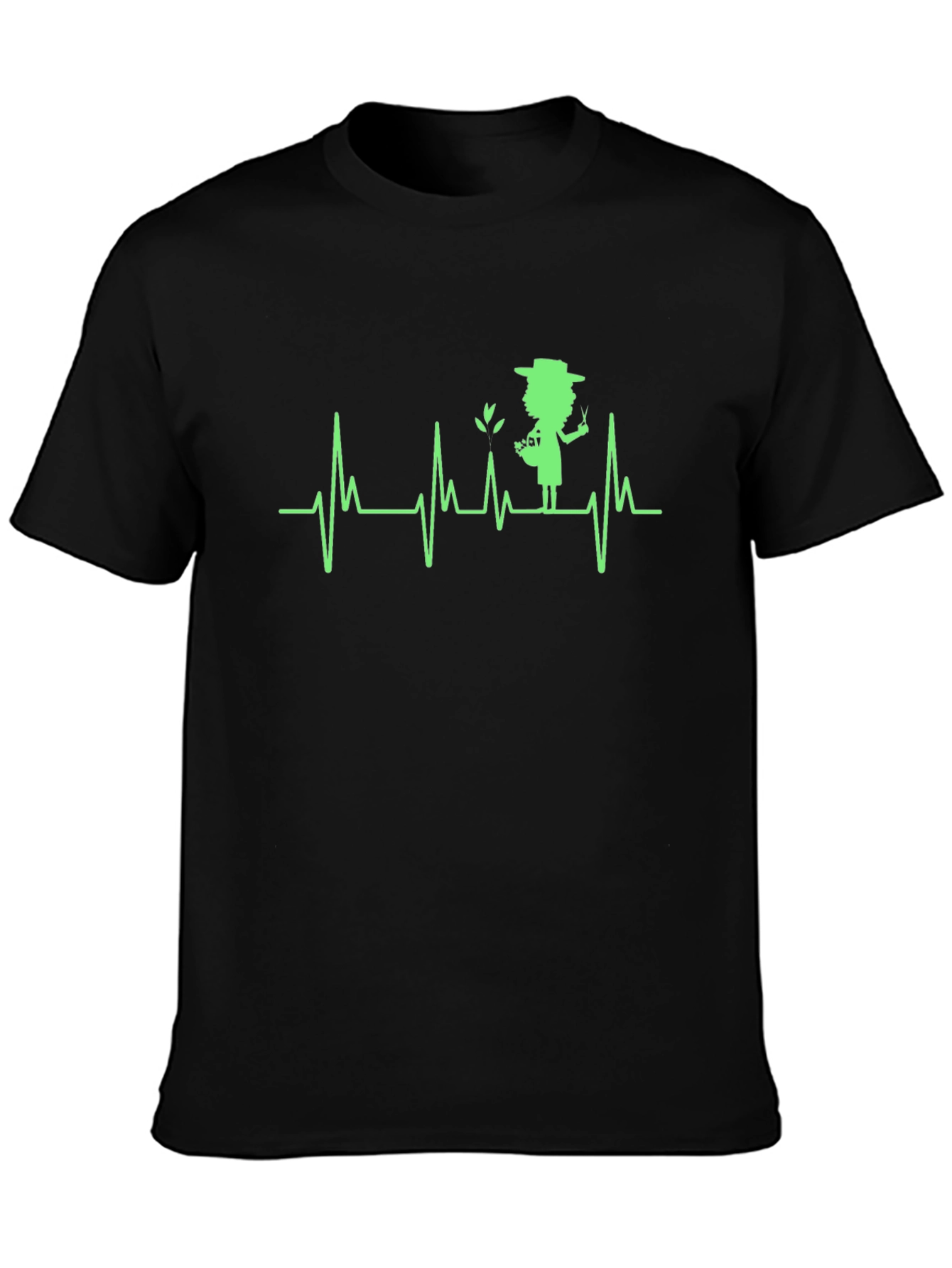 Gardener Heartbeat Black T-Shirt