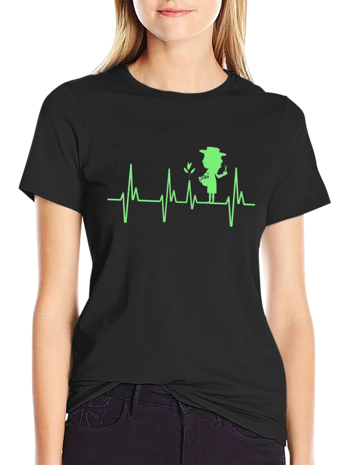 Gardener Heartbeat Black T-Shirt
