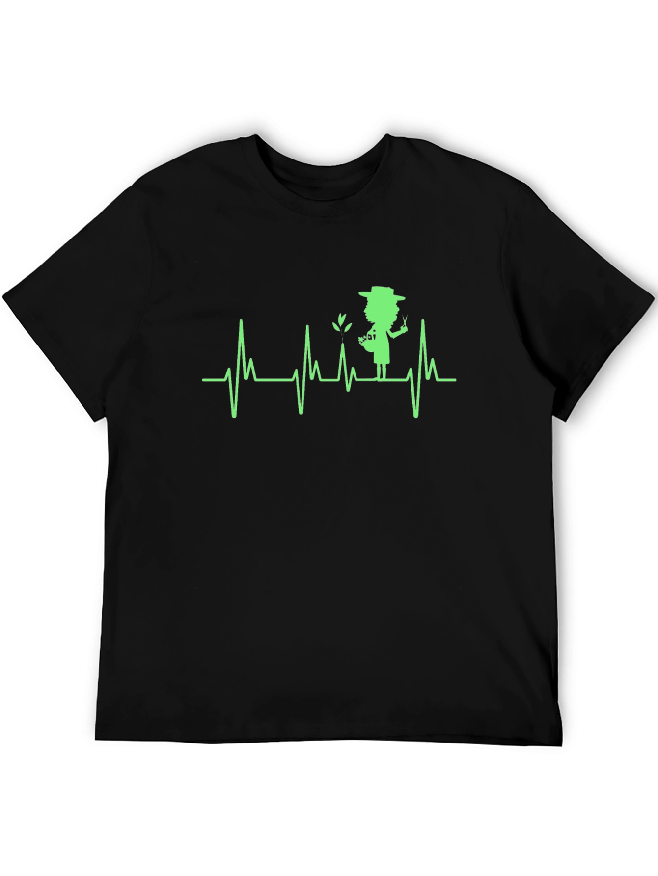 Gardener Heartbeat Black T-Shirt