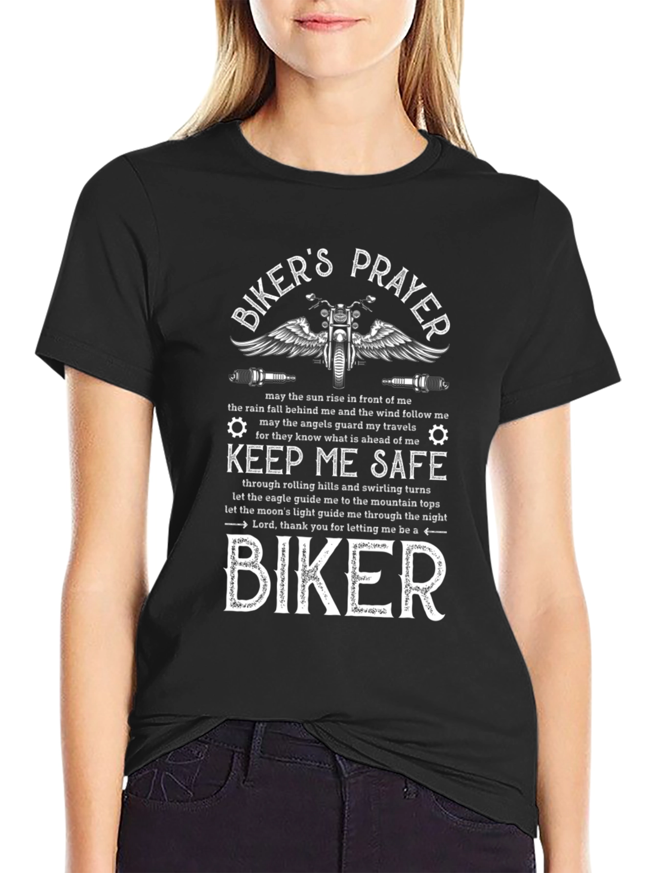 Bikers Prayer Graphic Tee - Ride Safe!