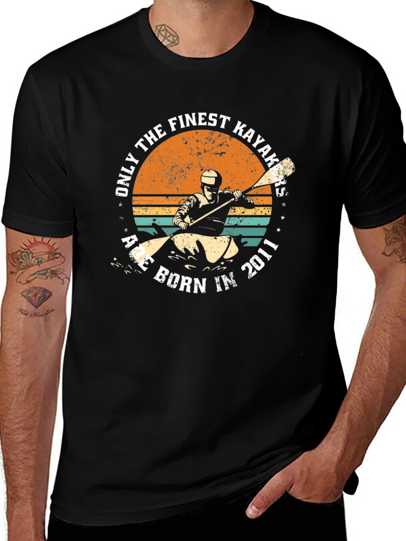 Finest Kayakers Born in 2011 Black Graphic Tee