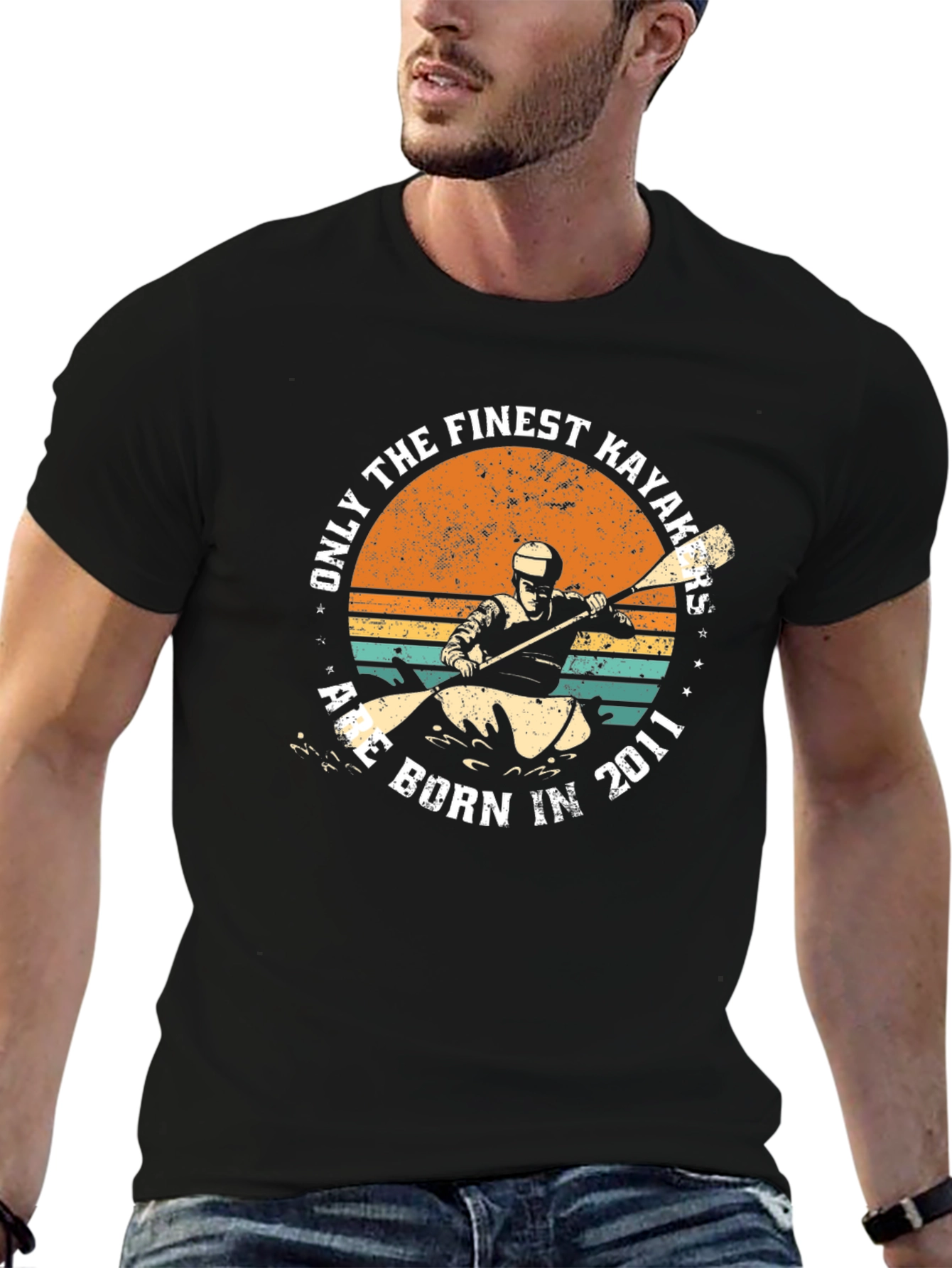 Finest Kayakers Born in 2011 Black Graphic Tee