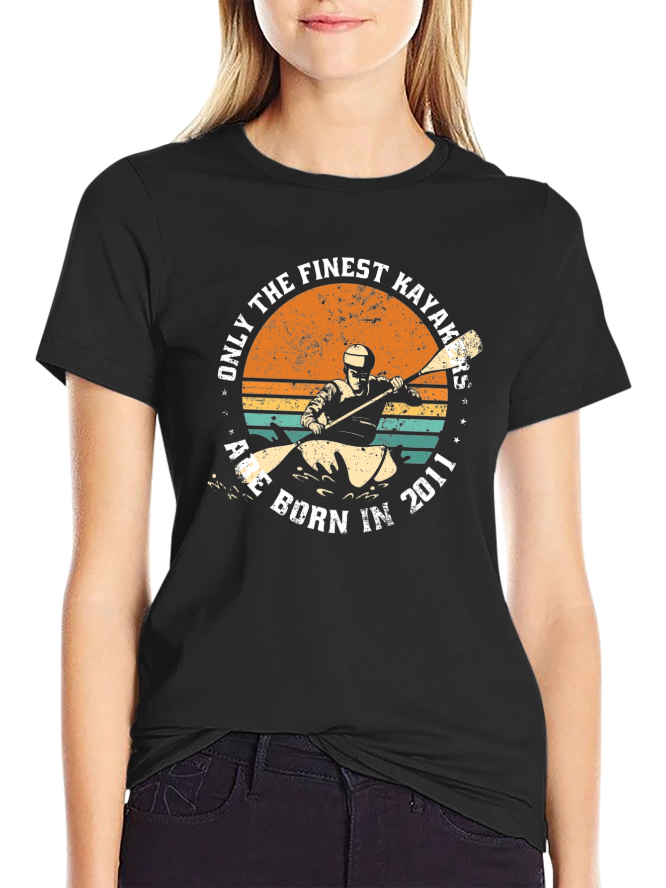 Finest Kayakers Born in 2011 Black Graphic Tee
