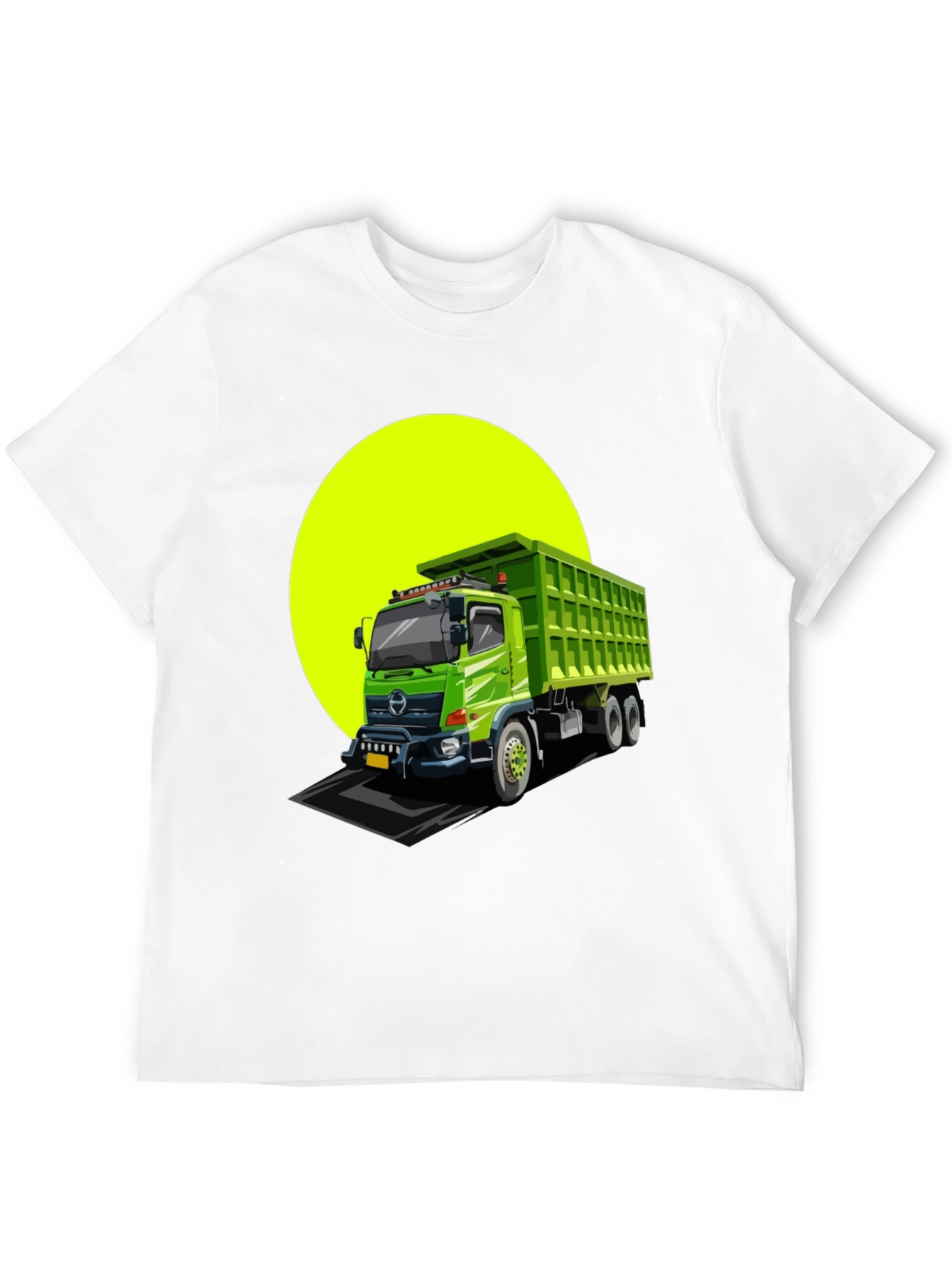 Dump Truck Graphic Tee - Black Cotton T-Shirt