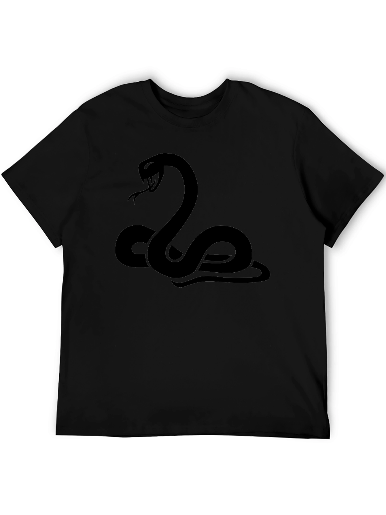 Black Snake Graphic Tee - Stylish Mens T-Shirt