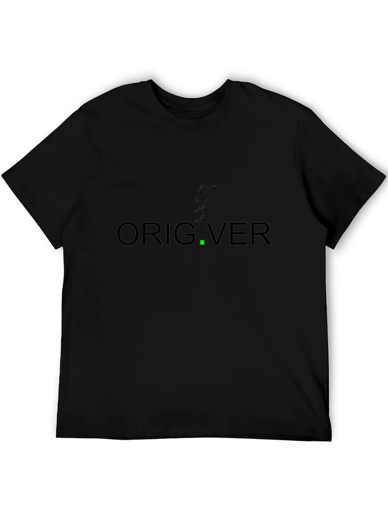The Orig.ver T-Shirt - Black Cotton Graphic Tee