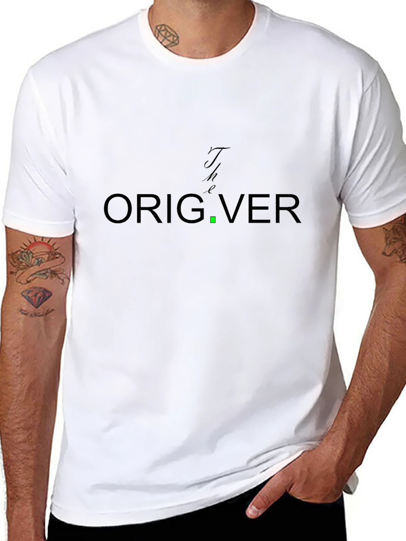 The Orig.ver T-Shirt - Black Cotton Graphic Tee