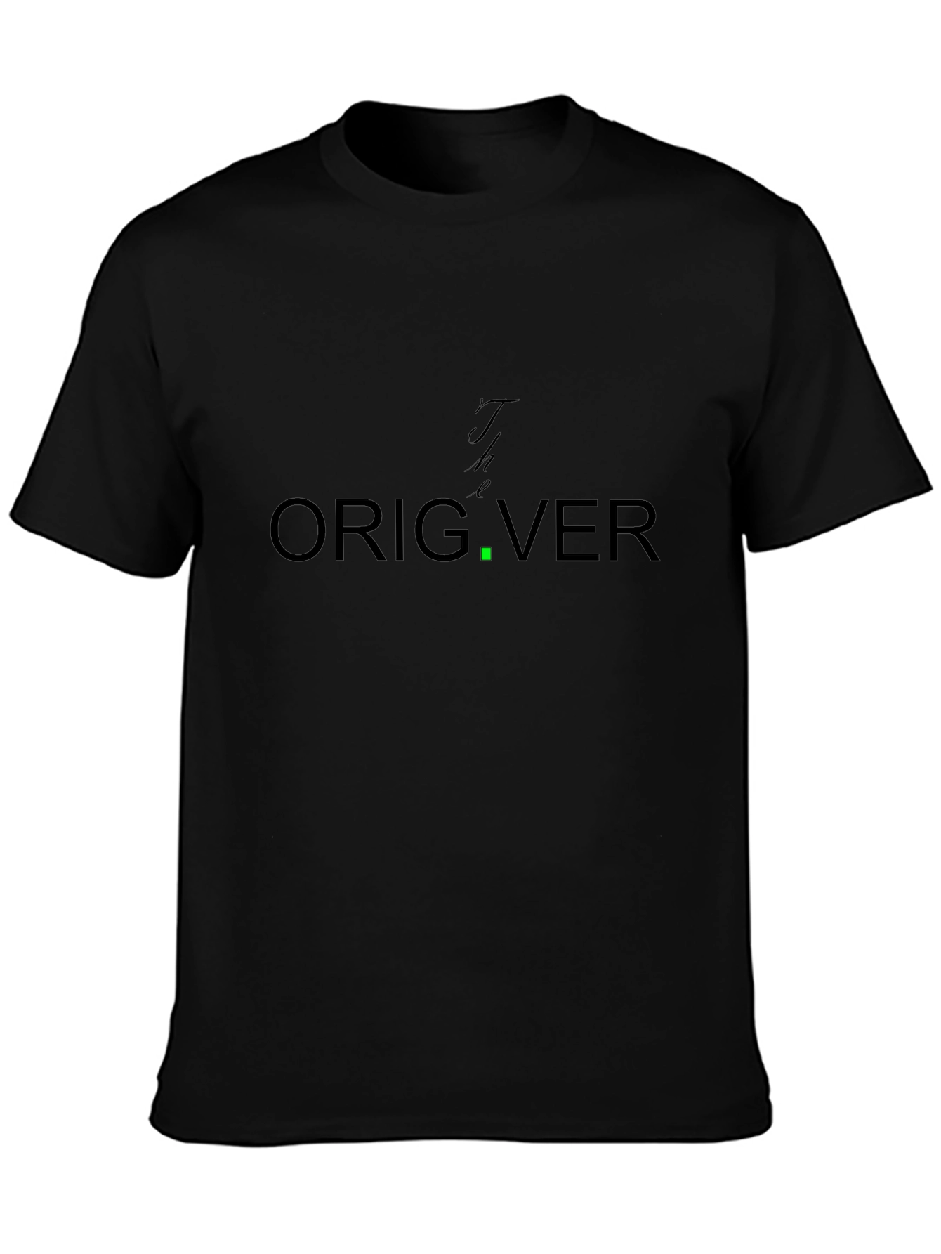The Orig.ver T-Shirt - Black Cotton Graphic Tee