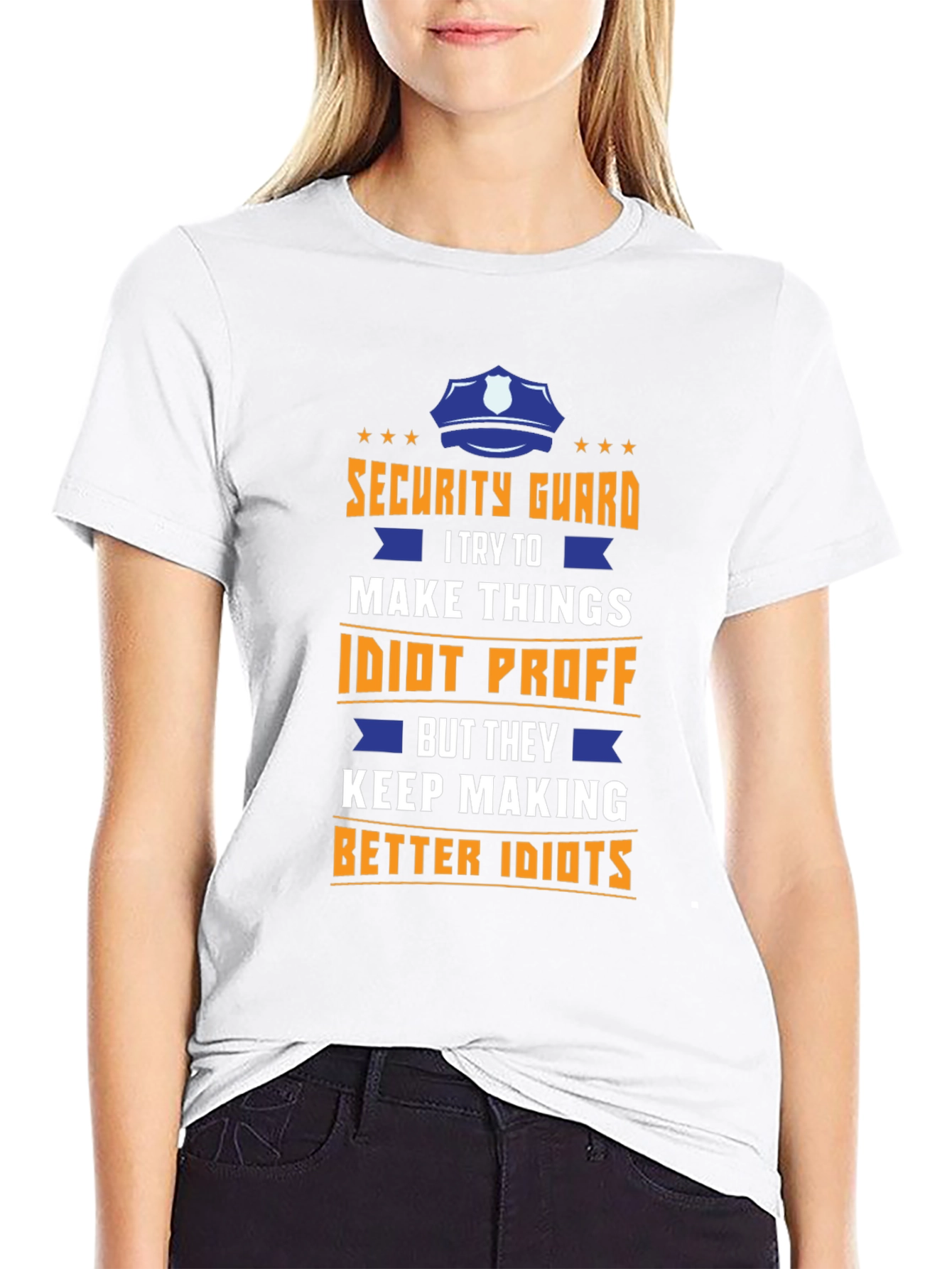 Security Guard Idiot Proof T-Shirt Funny Job Tee